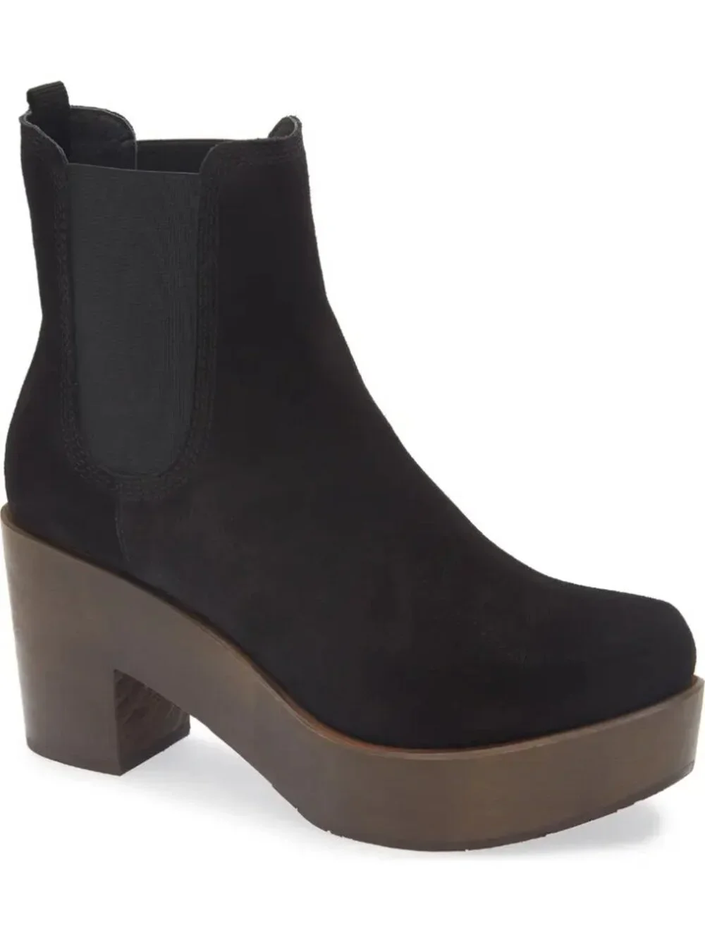 Pedro Garcia Dalmi Black Suede Platform Chelsea Boots Sz: IT 38.5/US 8.0-8.5
